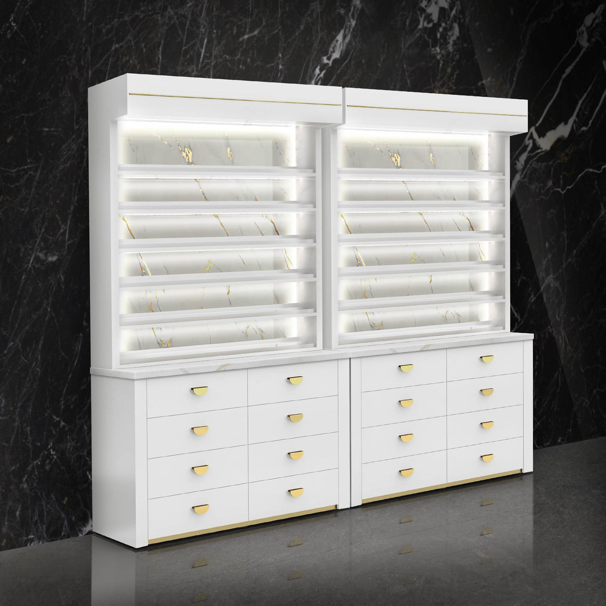 White Pearl LM - Lumiere Polish Storage Combo