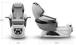 Liberté Pedicure Chair Spec Graphic