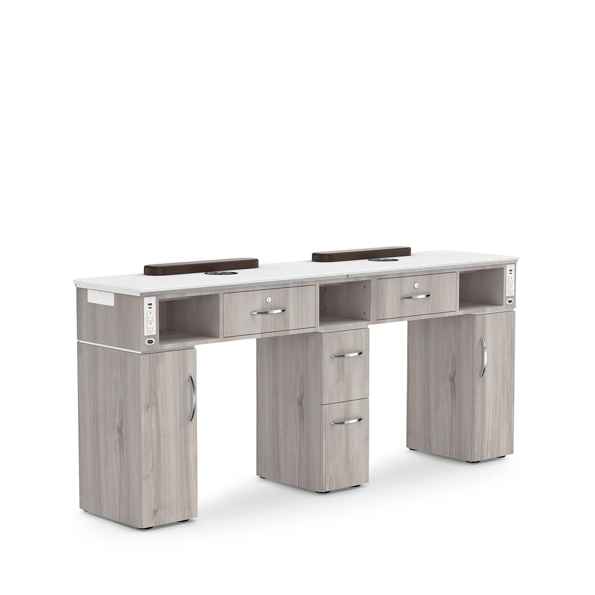 Hazel-Yes - Lexor VM313-DB Nail Manicure Table with vent, Back