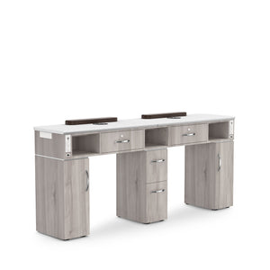 MODEN Double Manicure Nail Table with Built-In Dust Collector