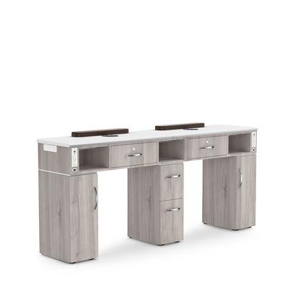 Hazel-Yes - Lexor VM313-DB Nail Manicure Table with vent, Back