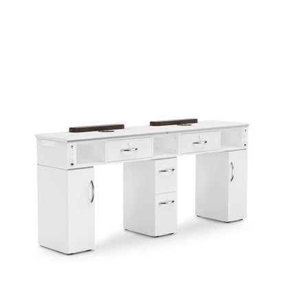 White-Yes - Lexor VM313-DB Nail Manicure Table with vent, Front