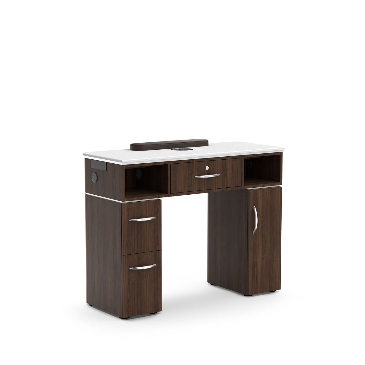Dark Walnut-No - MD314 Manicure Nails Table with Ventilation Ready