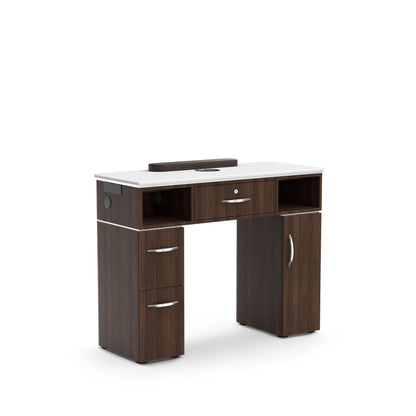Dark Walnut-No - MD314 Manicure Nails Table with Ventilation Ready