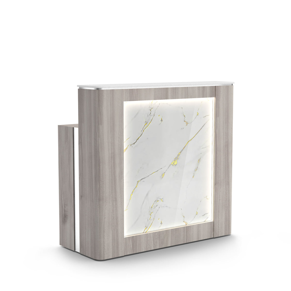 Hazel - MODEN Reception Counter with LED Lighting, Front
