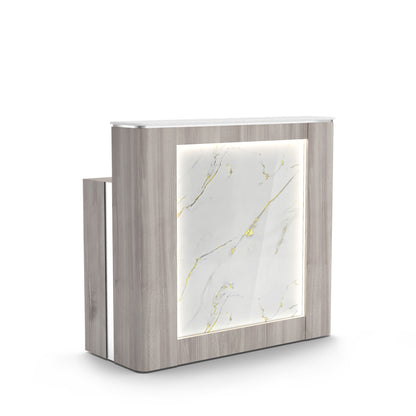 Hazel - MODEN Reception Counter with LED Lighting, Front