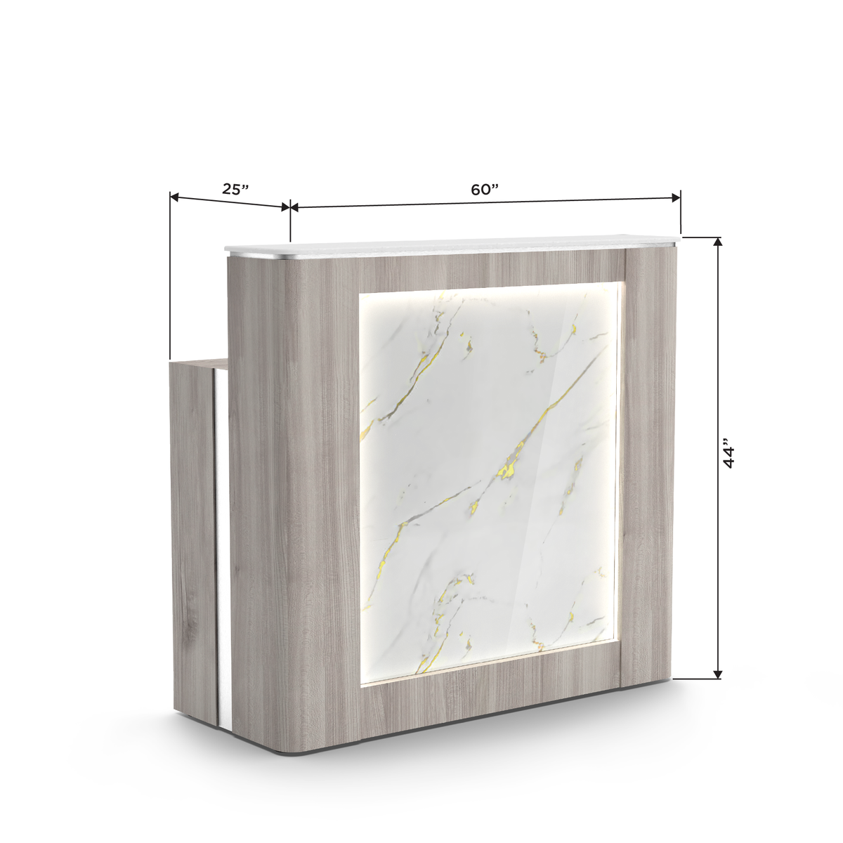 Moden Reception Counter with Dimensions