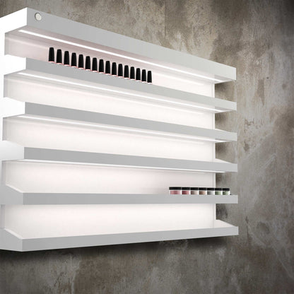 Moden Wallmount Rack with LED Close Up