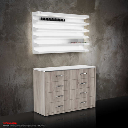 Moden Wallmount Rack with LED with Hazel Cabinet