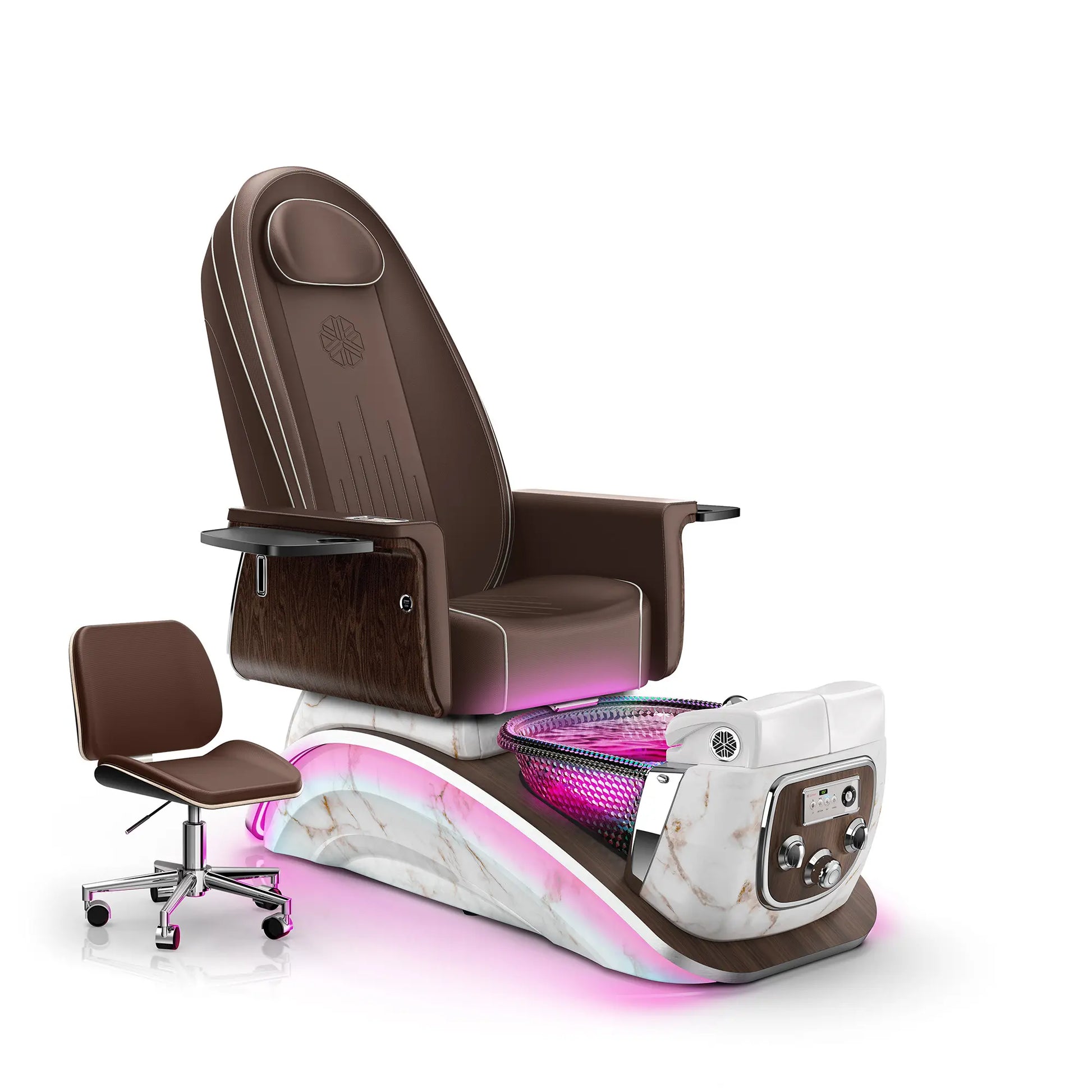 Mocha-White Moonstone Lexor Mystique Pedicure Chair