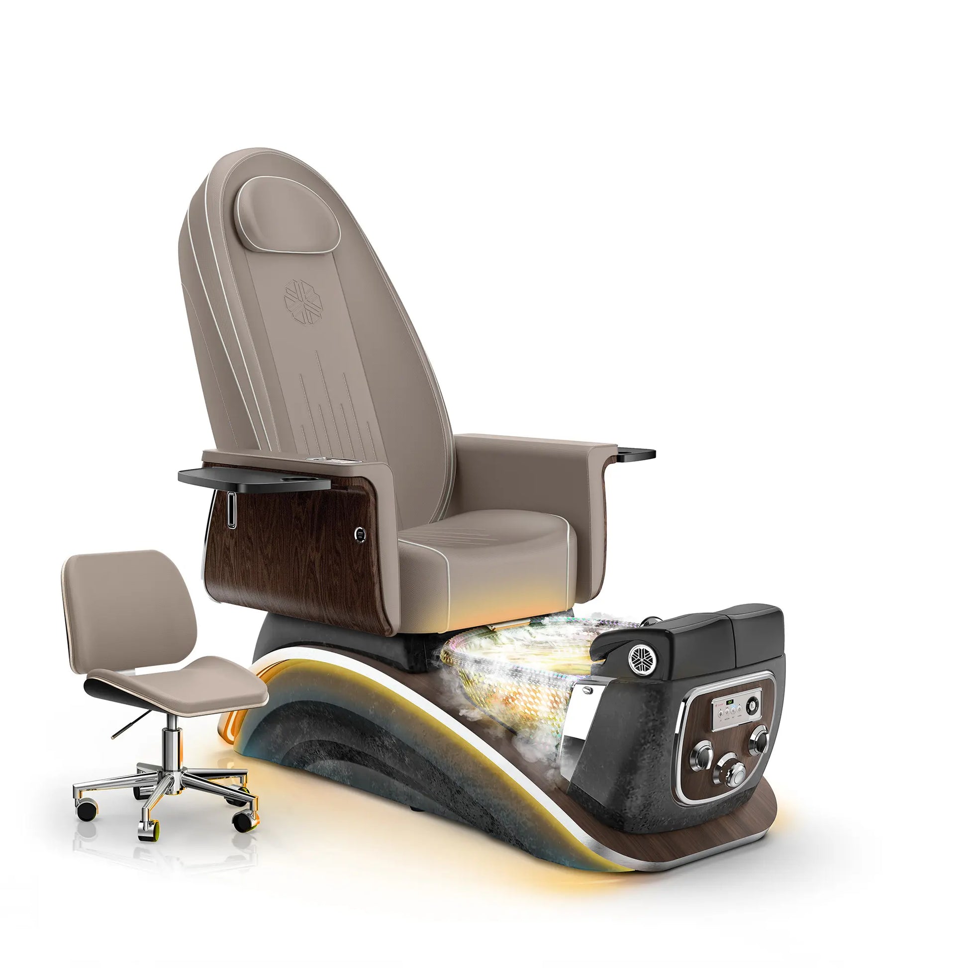 Claystone-Black Moonstone Lexor Mystique Pedicure Chair with Thera-mist