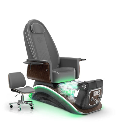 Graphite-Black Moonstone Lexor Mystique Pedicure Chair with Thera-mist