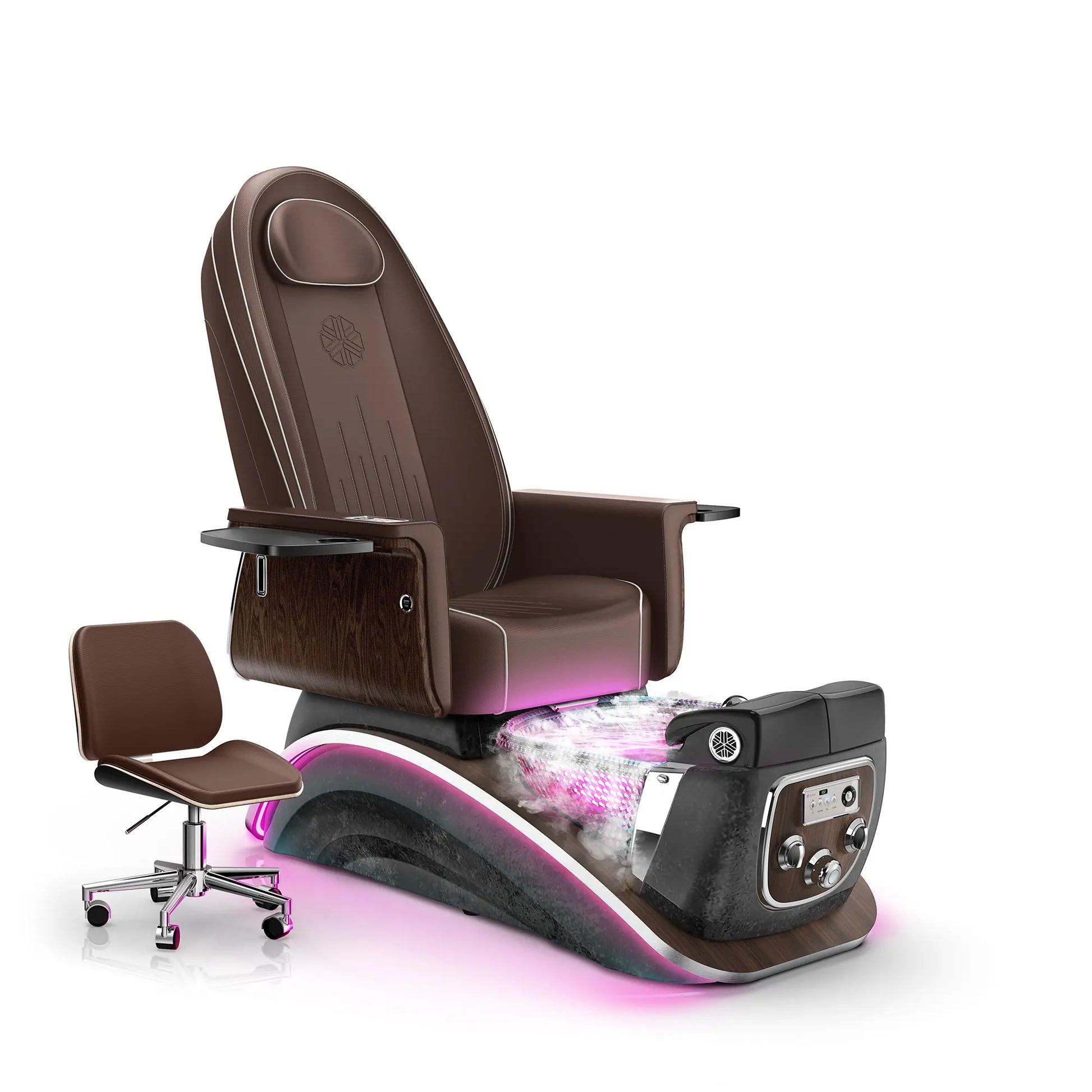 Mocha-Black Moonstone Lexor Mystique Pedicure Chair with Thera-mist