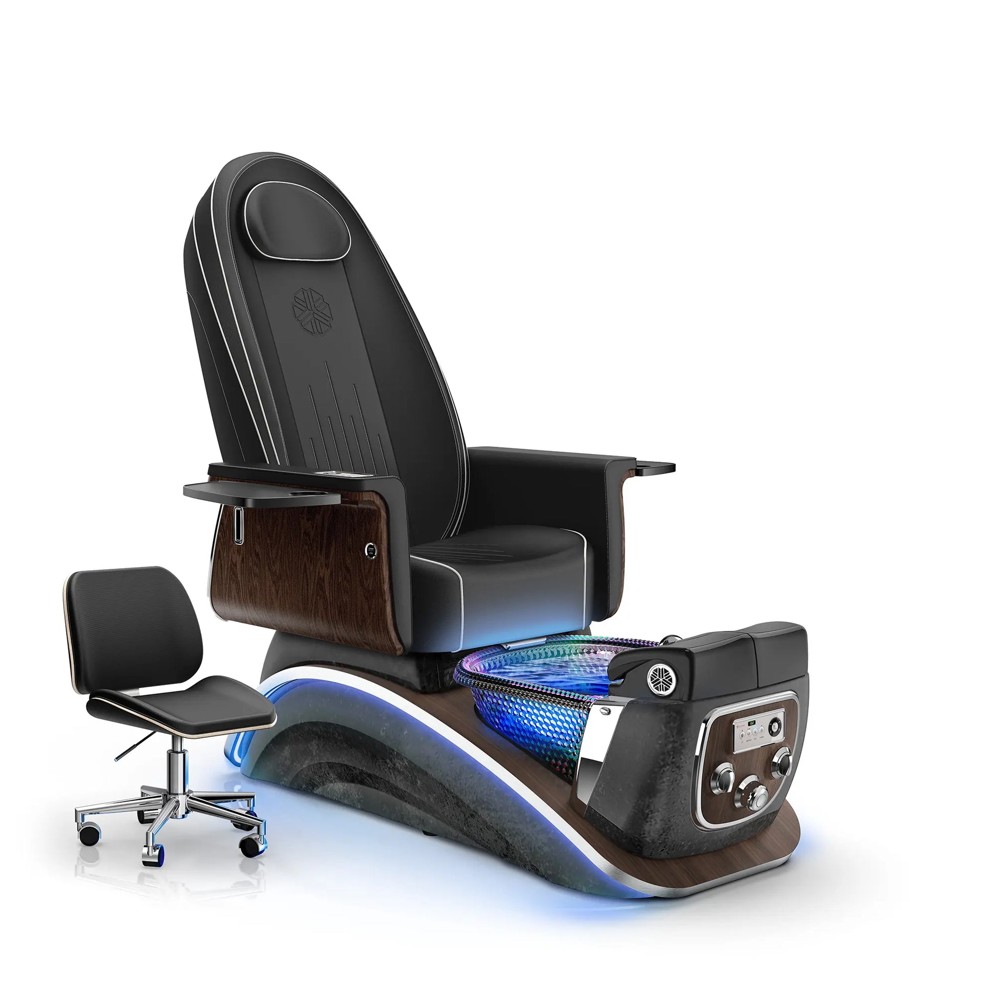 Noir-pr-Black Moonstone Lexor Mystique Pedicure Chair