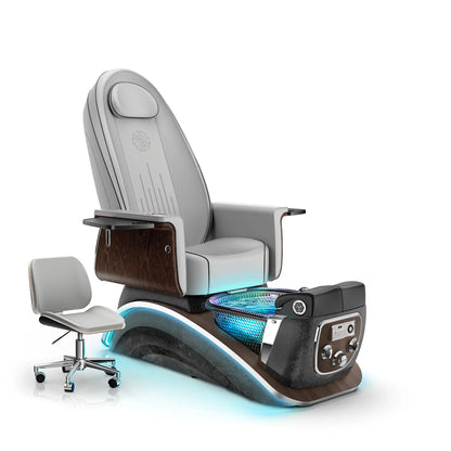 Platinum-pr-Black Moonstone Lexor Mystique Pedicure Chair
