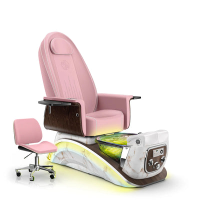 Ice Pink-White Moonstone Lexor Mystique Pedicure Chair