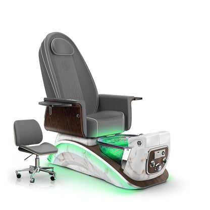 Graphite-White Moonstone Lexor Mystique Pedicure Chair