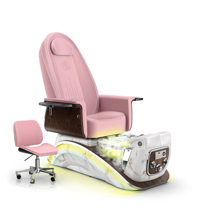 Ice Pink-White Moonstone Lexor Mystique Pedicure Chair with Thera-mist