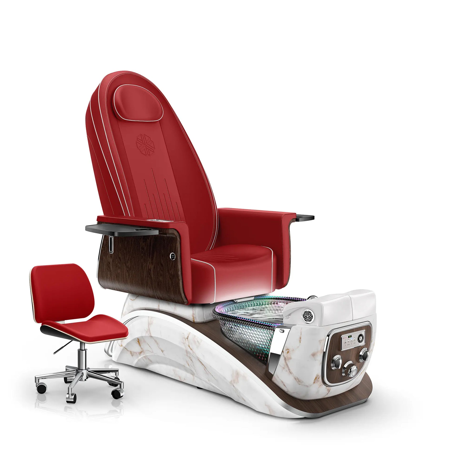 Scarlet-White Moonstone Lexor Mystique Pedicure Chair