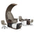 PRIVÉ Lounge Pedicure Claystone Cushion, Black Moonstone Base, Dark Walnut PRIVÉ Matching Table Set
