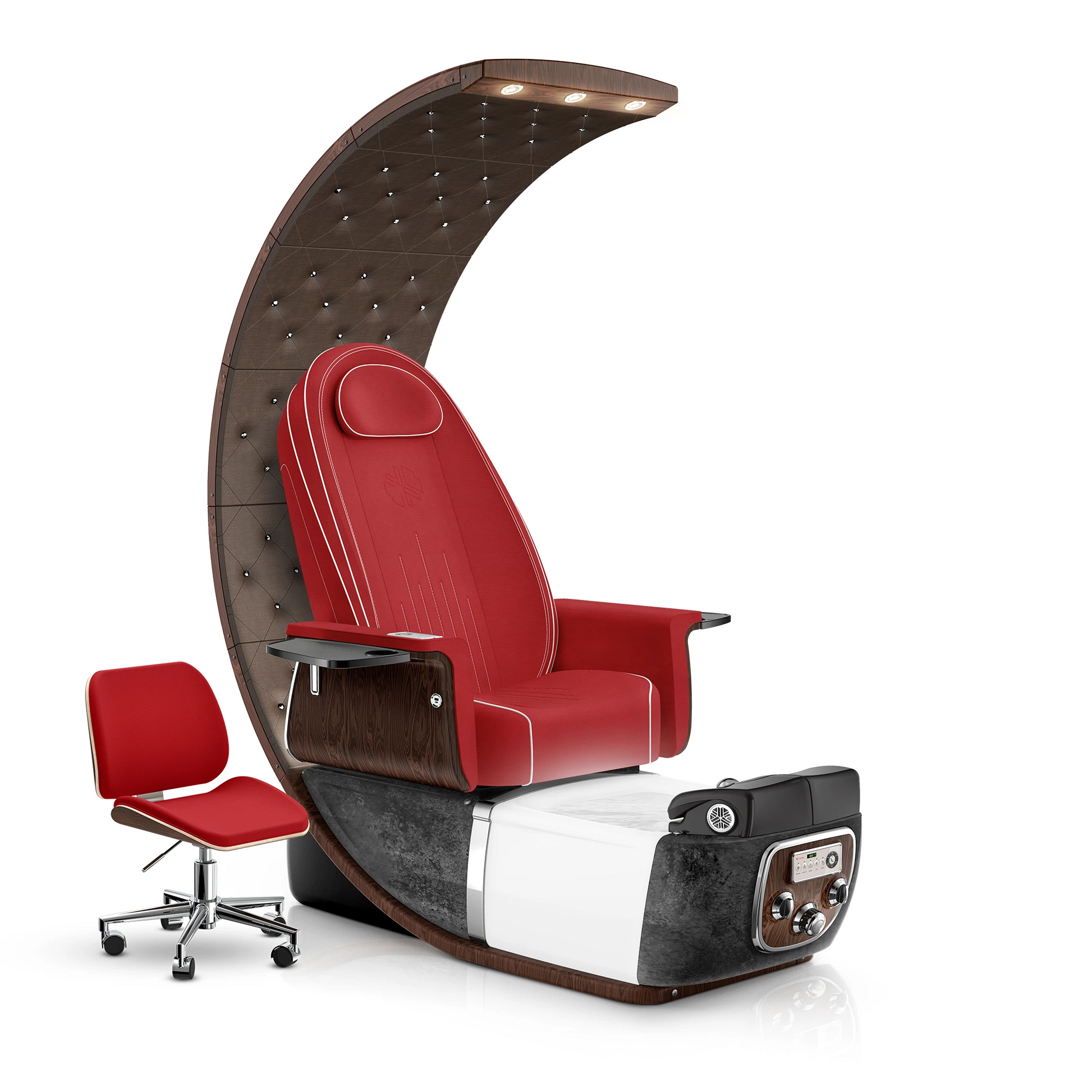 Scarlet-Black Moonstone Lexor PRIVÉ Lounge Pedicure Chair with LED Bowl