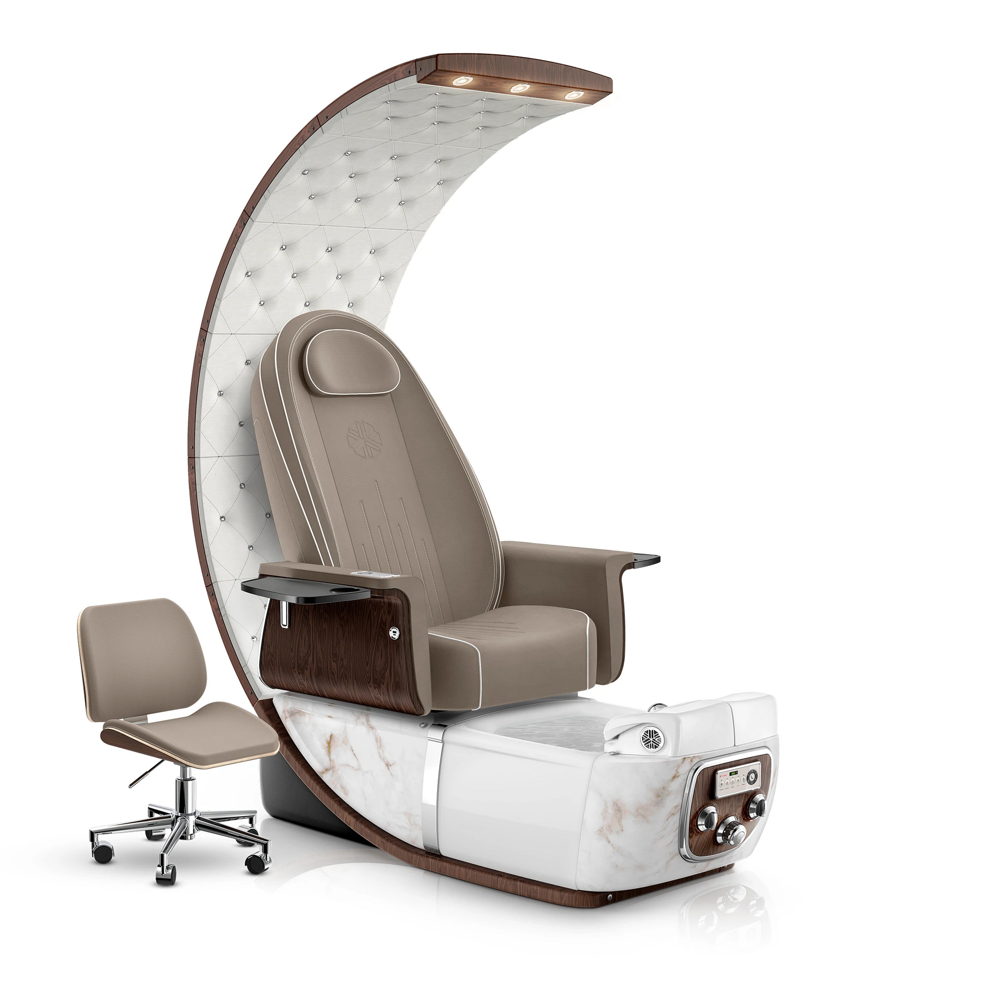 Claystone-White Moonstone Lexor PRIVÉ Lounge Pedicure Chair