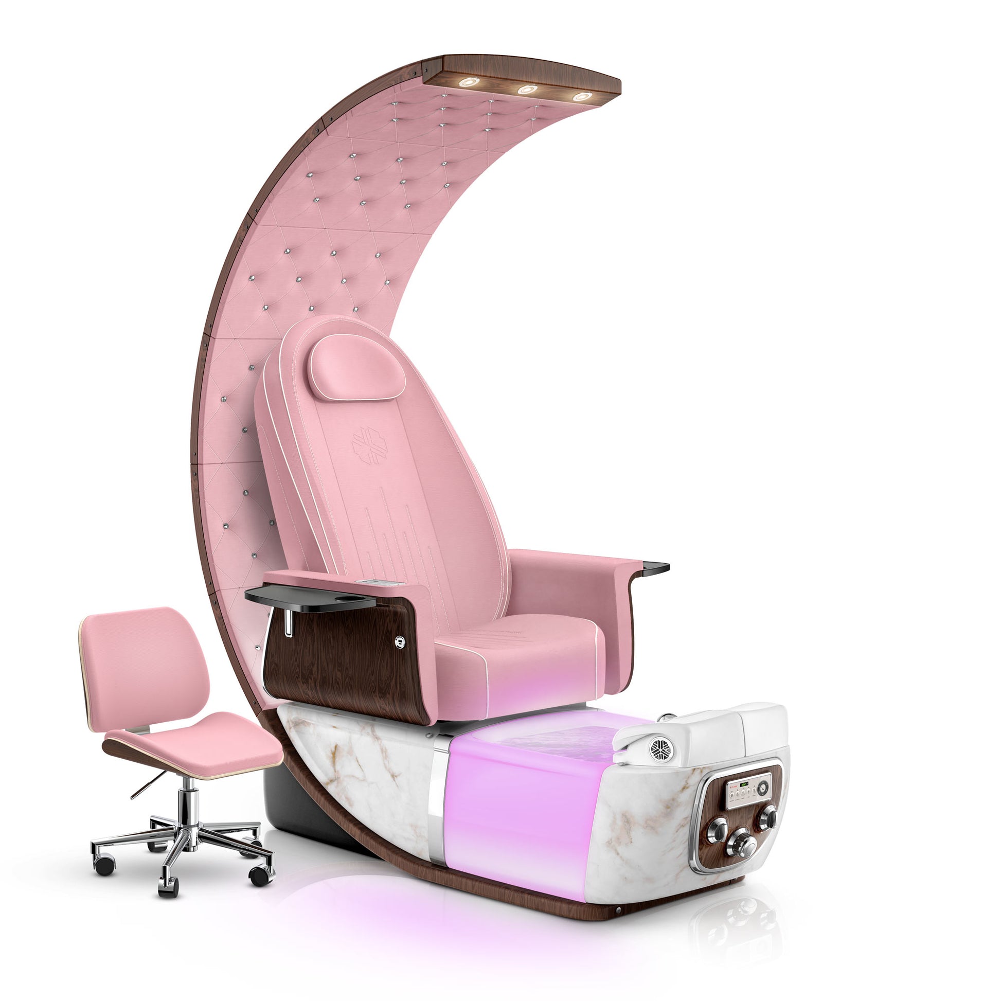 Ice Pink-White Moonstone-Ice Pink Lexor PRIVÉ Lounge Pedicure Chair with LED Bowl