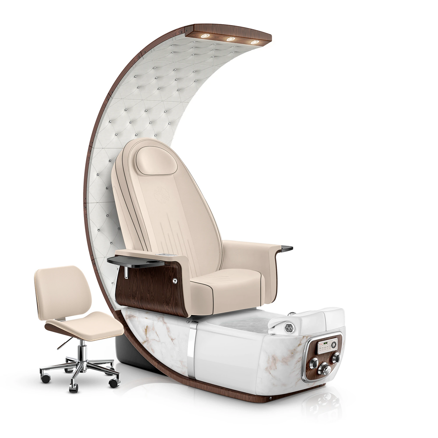 Ivory-White Moonstone Lexor PRIVÉ Lounge Pedicure Chair