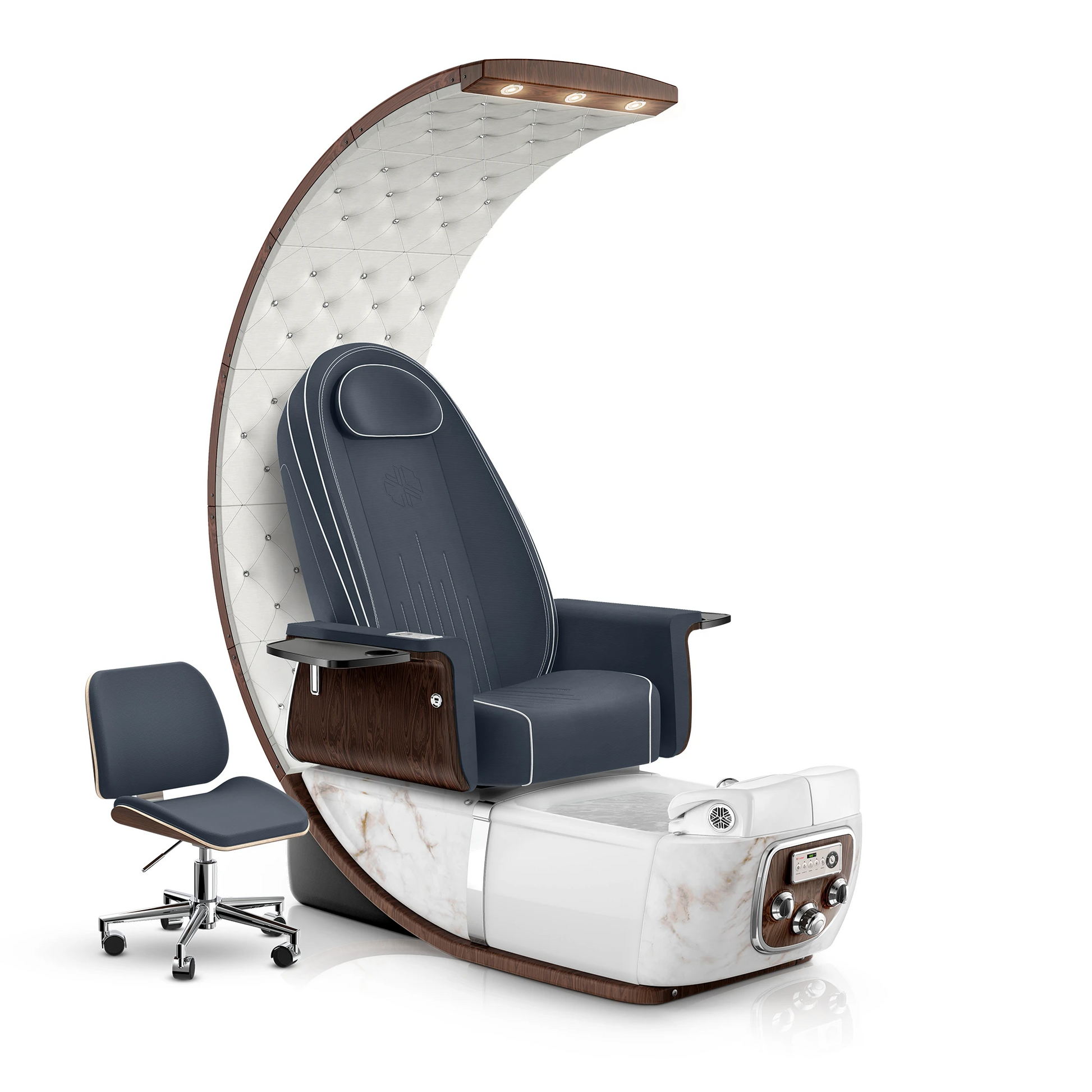 Midnight-White Moonstone Lexor PRIVÉ Lounge Pedicure Chair