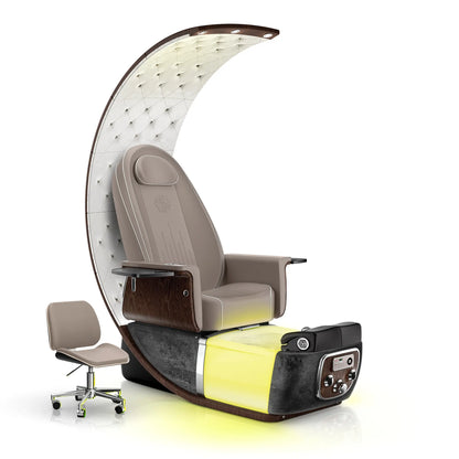 Claystone-Black Moonstone Lexor PRIVÉ Lounge Pedicure Chair with LED Bowl
