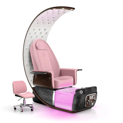 Ice Pink-Black Moonstone Lexor PRIVÉ Lounge Pedicure Chair with LED Bowl