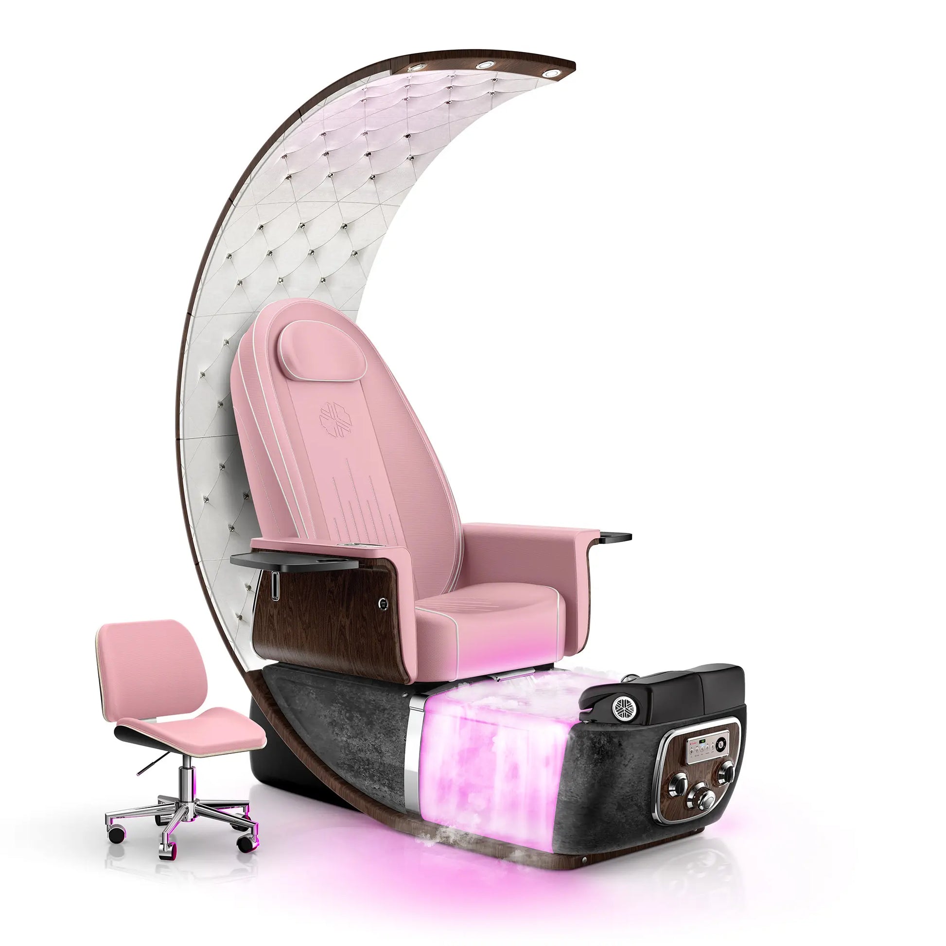 Ice Pink-Black Moonstone Lexor PRIVÉ Lounge Pedicure Chair with Thera-Mist