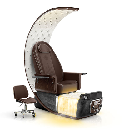 Mocha-Black Moonstone Lexor PRIVÉ Lounge Pedicure Chair with Thera-Mist