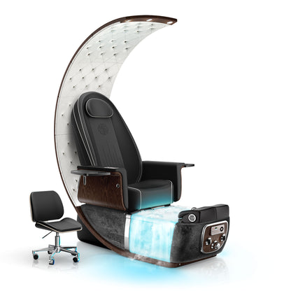 Noir-Black Moonstone Lexor PRIVÉ Lounge Pedicure Chair with Thera-Mist