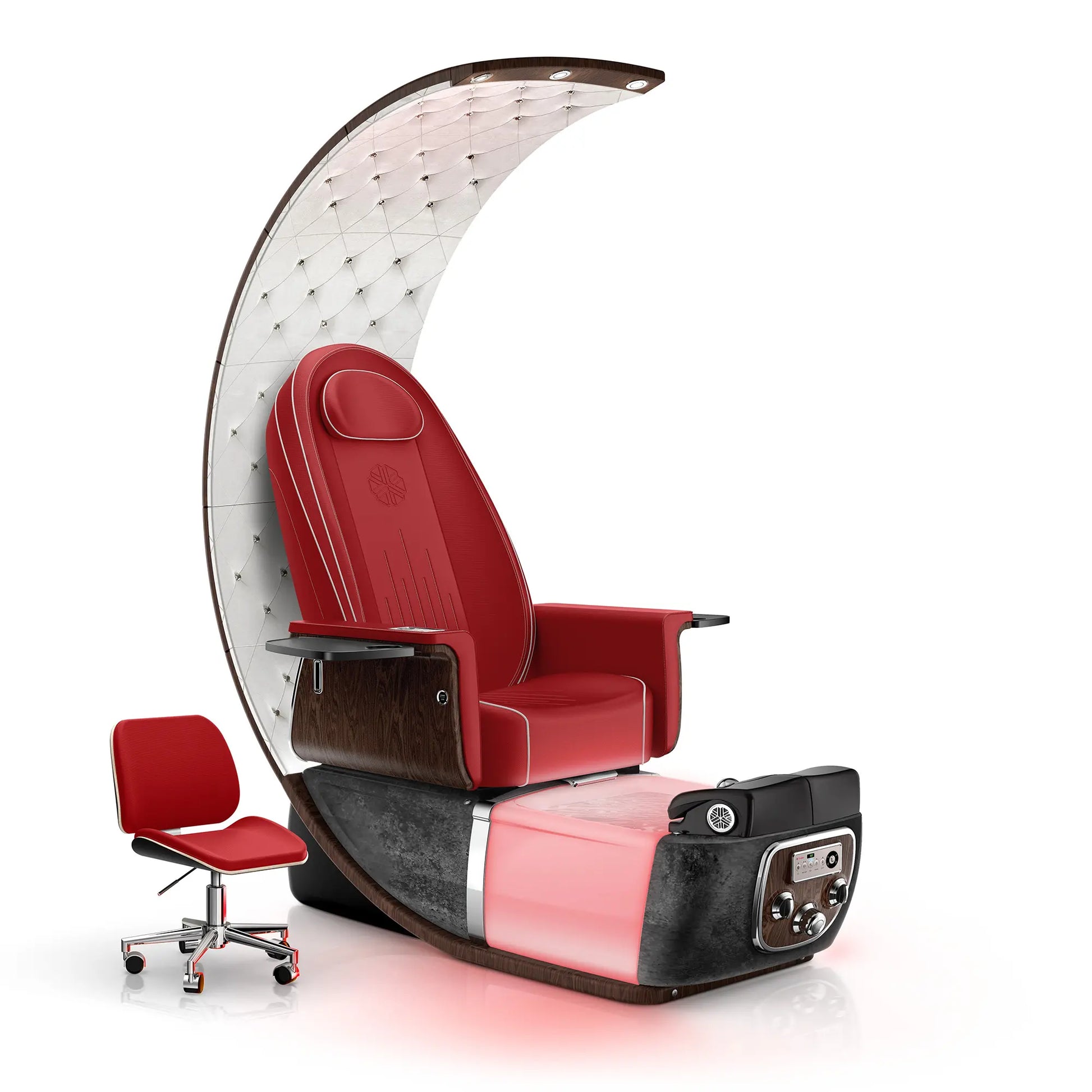 Scarlet-Black Moonstone Lexor PRIVÉ Lounge Pedicure Chair with LED Bowl