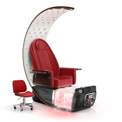 Scarlet-Black Moonstone Lexor PRIVÉ Lounge Pedicure Chair with Thera-Mist