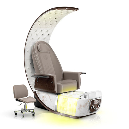 Claystone-White Moonstone Lexor PRIVÉ Lounge Pedicure Chair with Thera-Mist
