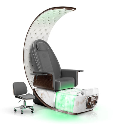 Graphite-White Moonstone Lexor PRIVÉ Lounge Pedicure Chair with Thera-Mist