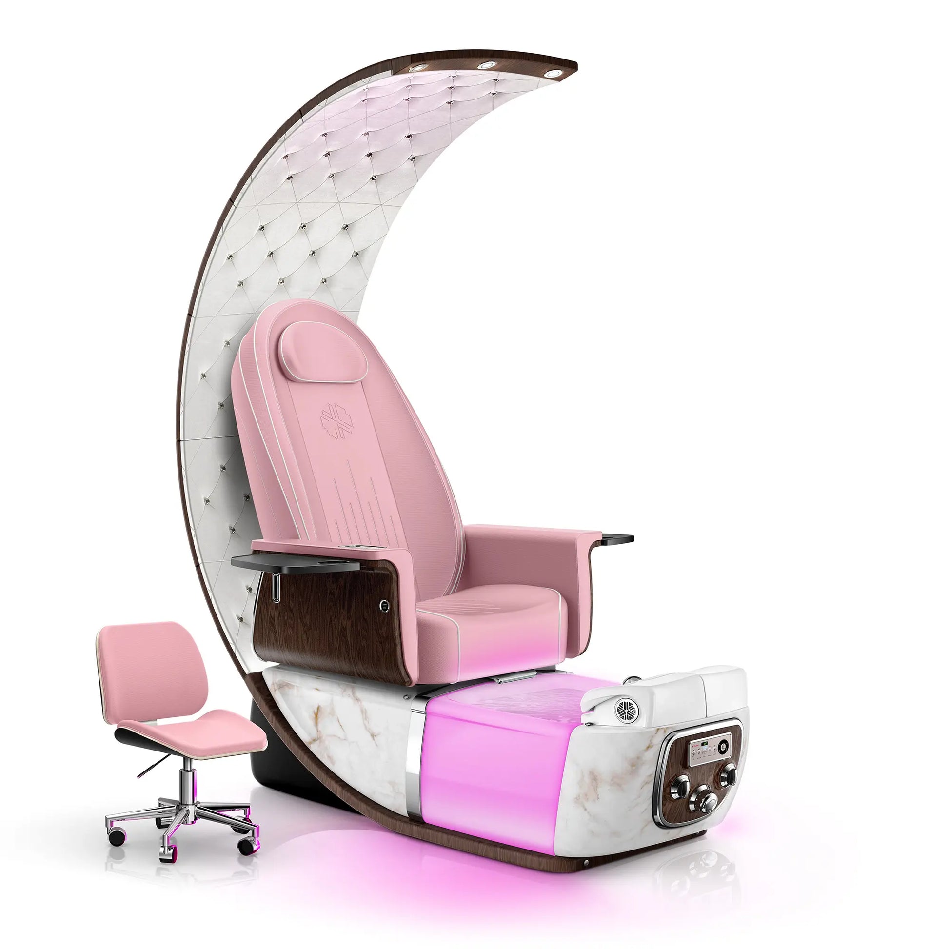 Ice Pink-White Moonstone Lexor PRIVÉ Lounge Pedicure Chair with LED Bowl