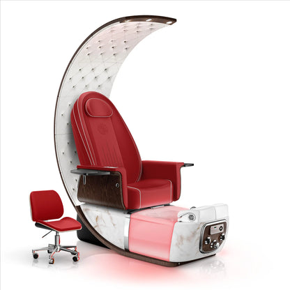 Scarlet-White Moonstone Lexor PRIVÉ Lounge Pedicure Chair with LED Bowl