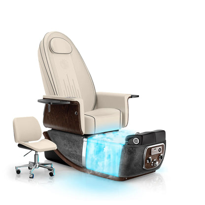 Ivory-Black Moonstone PRIVÉ ONE Pedicure Chair with Thera-mist