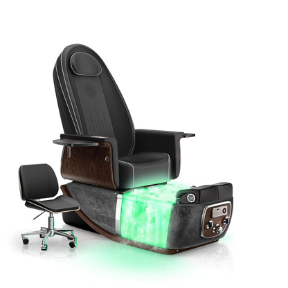 Noir-pr-Black Moonstone PRIVÉ ONE Pedicure Chair with Thera-mist