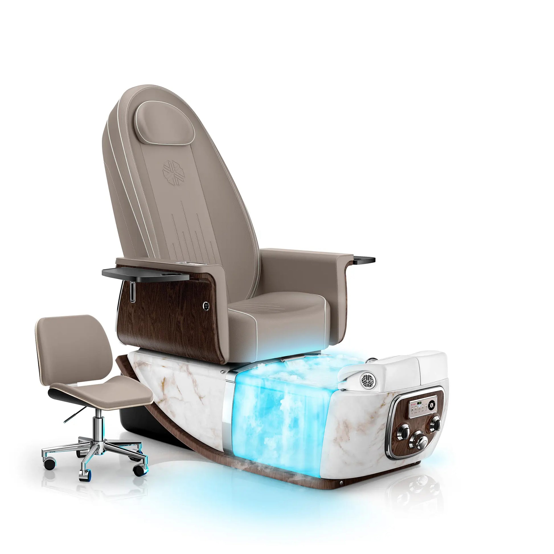 Claystone-White Moonstone PRIVÉ ONE Pedicure Chair with Thera-mist
