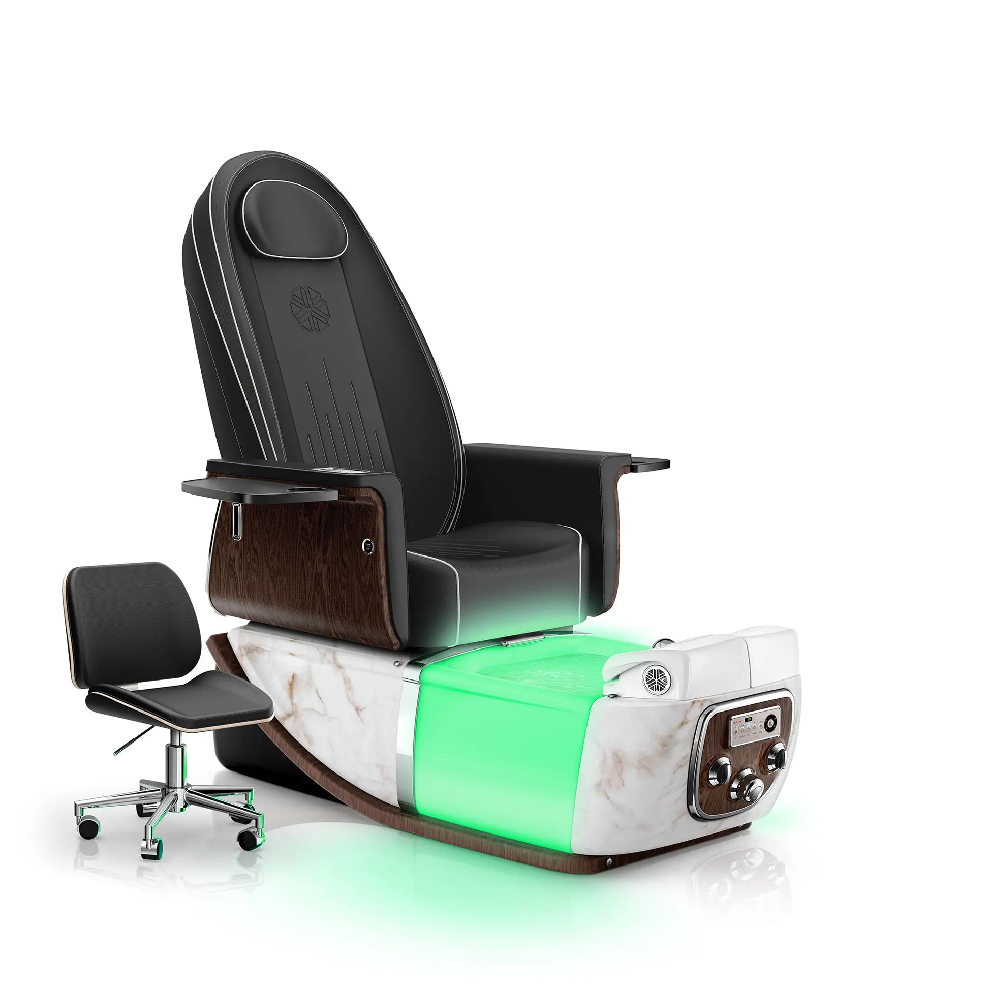 Noir-pr-White Moonstone PRIVÉ ONE Pedicure Chair 
