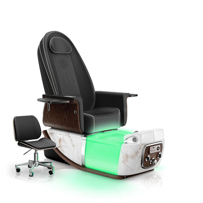 Noir-pr-White Moonstone PRIVÉ ONE Pedicure Chair 