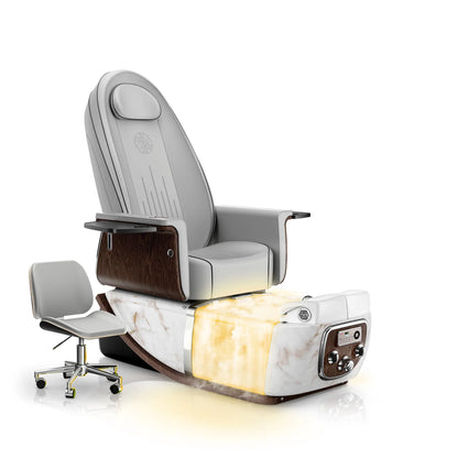 Platinum-pr-White Moonstone PRIVÉ ONE Pedicure Chair with Thera-mist