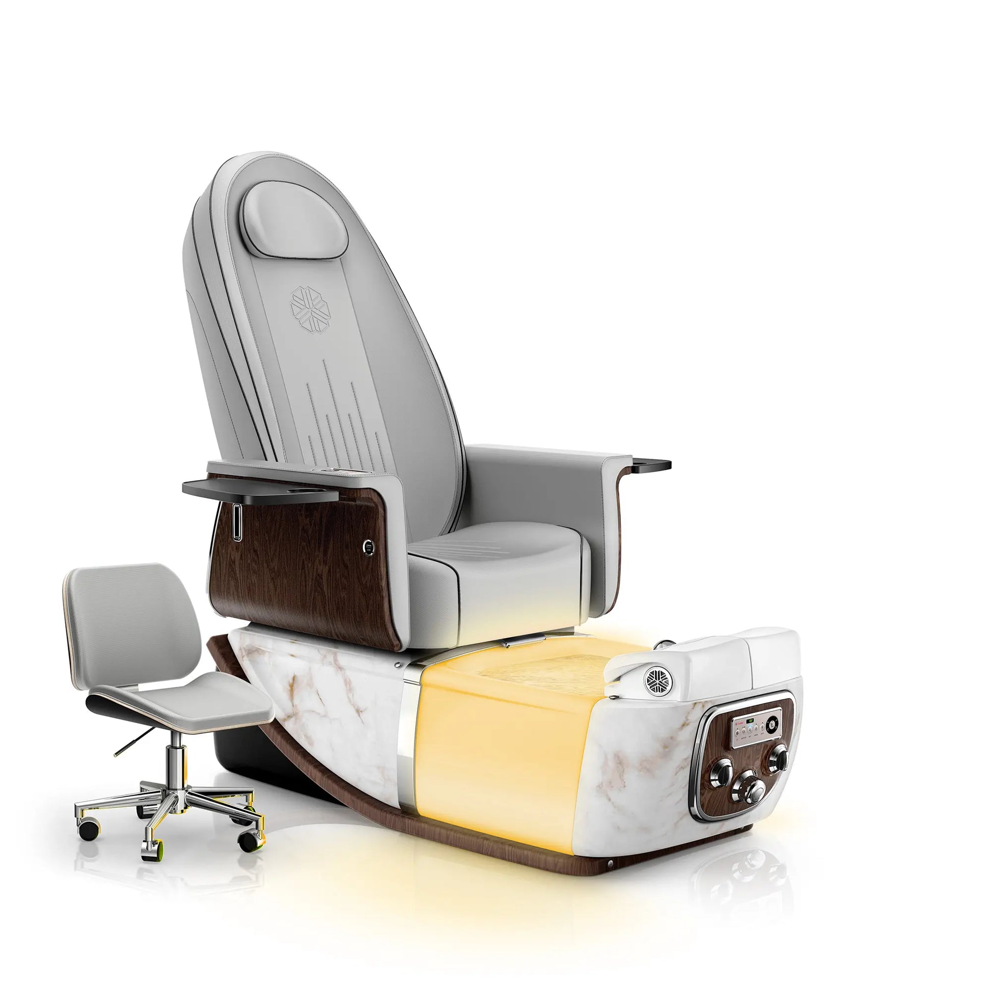 Platinum-pr-White Moonstone PRIVÉ ONE Pedicure Chair