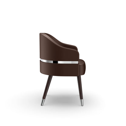 Mocha - PRIVÉ Stationary Customer Chair side