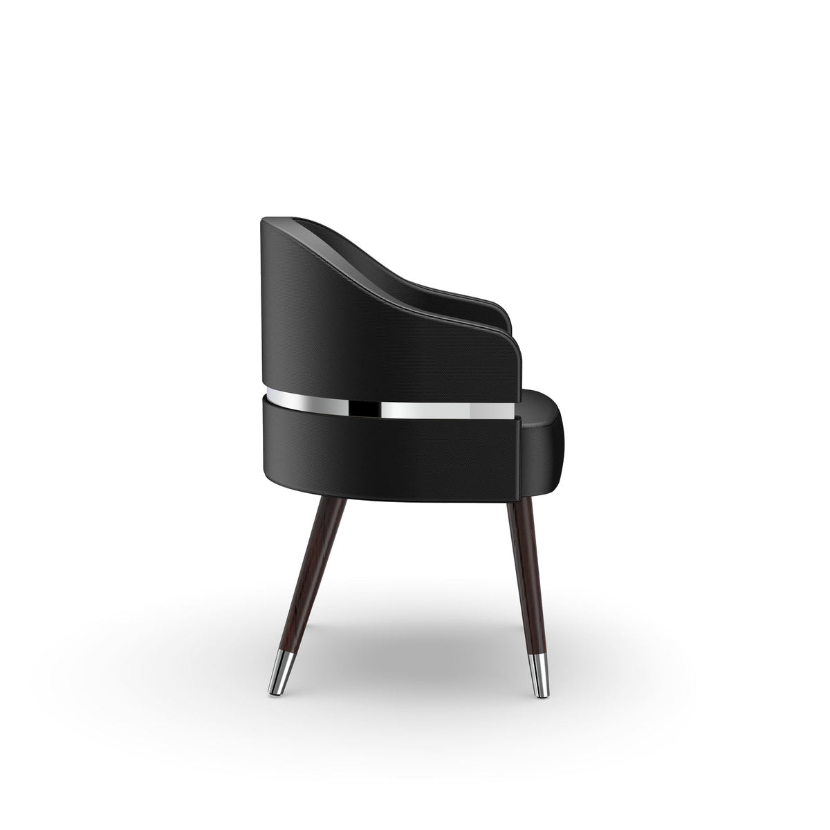Noir - PRIVÉ Stationary Customer Chair side