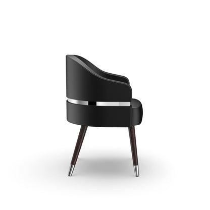Noir - PRIVÉ Stationary Customer Chair side
